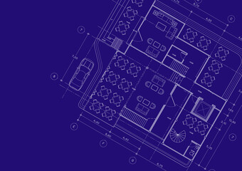 Floor plan designed building on the drawing.