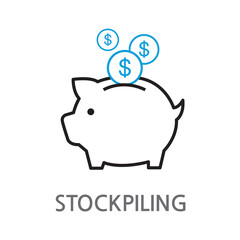 Piggy saving. High quality design element. PNG