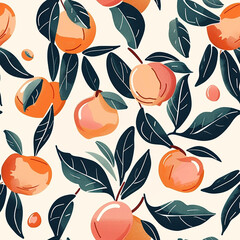 Seamless pattern with abstract peach hand draw peach background for wallpaper cover fabric textile