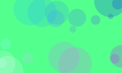 There are blue and purple circles of varying sizes on a green background.