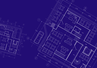 Floor plan designed building on the drawing.