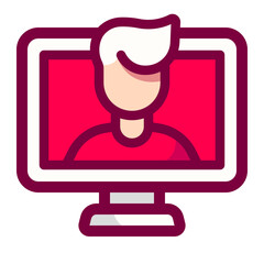 Streamer Color Outline Icon