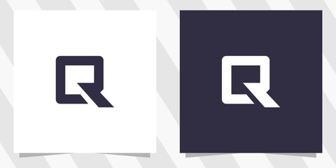letter qr rq logo design vector