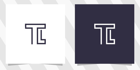 letter tl lt logo design