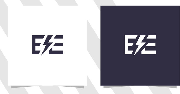 letter ee with electric logo design