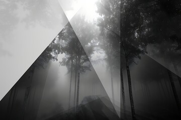 Geometric representation of a forest in fog