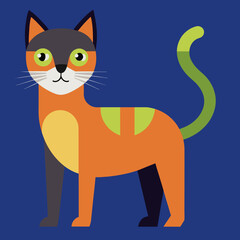 cat vector art illustration