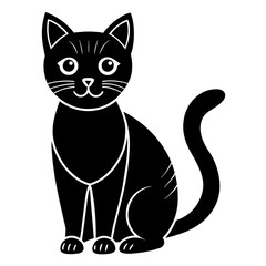 cat silhouette vector icon