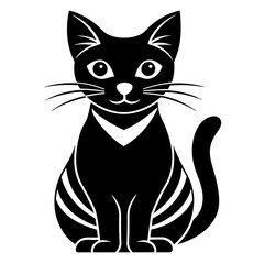 cat silhouette vector icon illustration