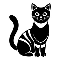 cat silhouette vector icon illustration art