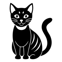 cat silhouette vector icon illustration