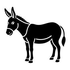 Mule silhouette vector icon illustration art