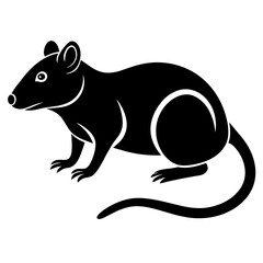 Rat silhouette vector icon illustration art
