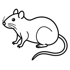 Rat vector icon illustration line art