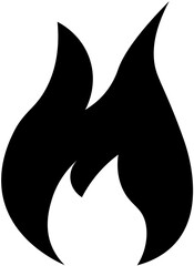 Fire icon . Flames symbols .