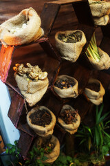 spices and herbs in the market