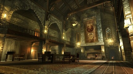 Obraz premium Medieval Castle Great Hall