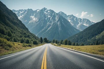 Fototapeta premium road to the mountains