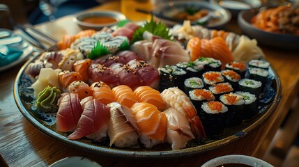 A healthy sushi set, perfect for a delicious and nutritious meal