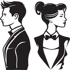 silhouette of a couple