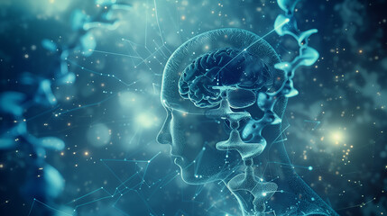 Obraz premium Visualize a future where humans use genetic engineering to enhance their physical and cognitive abilities. 