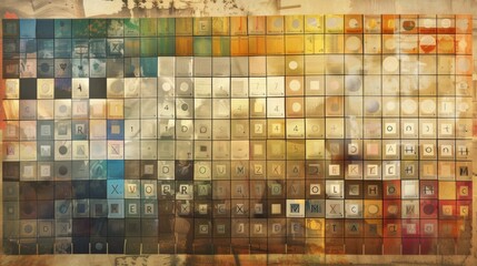 Charts showing the periodic table of elements