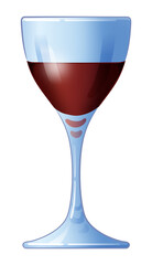 赤ワインが入ったグラス