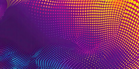 abstract background with a gradient of dots, a colorful halftone vector illustration in the style of halftone, a purple orange yellow and blue color scheme.