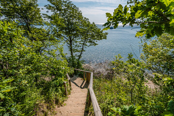 Wanderweg Treppe Mönchgut, Ostsee Insel Rügen 