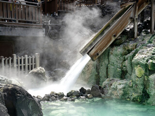 草津温泉　湯畑　群馬県