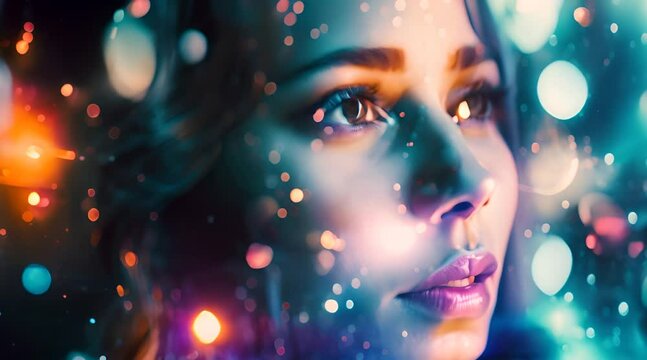 Femme, intelligence artificielle et technologie