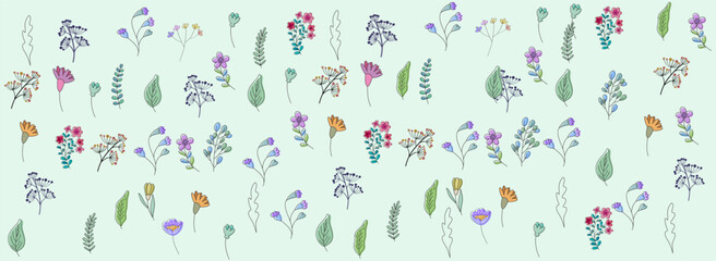 Background pattern with flowers