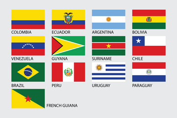 south america country flag vector