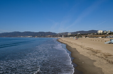 View on Santa Monica beach
