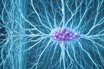 Nerve cell, nerve endings of the brain.