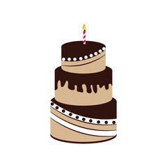 cake birth day icon vektor