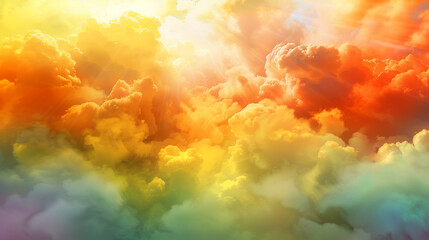 Proud Month Sky colourful clouds background