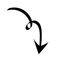 hand drawn arrow sign