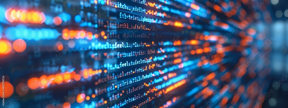 Aufkleber A close-up view of a computer screen with syntax highlighting, representing the beauty and complexity of code.