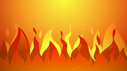Abstract flames rising against a gradient background, fire wallpaper