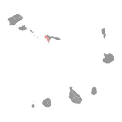 Tarrafal de Sao Nicolau municipality map, administrative division of Cape Verde. Vector illustration.