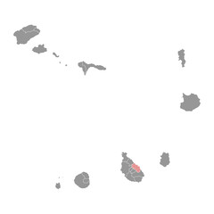 Santa Cruz municipality map, administrative division of Cape Verde. Vector illustration.