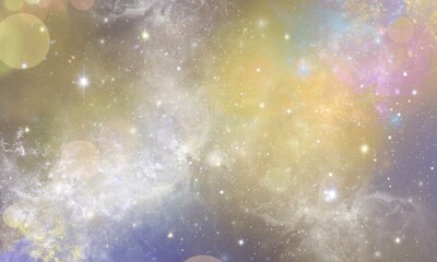 colorful abstract pastel stars and cloud galaxy patterned background, purple  gradient background