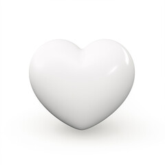 rounded 3d white gradient heart, view from above, isolated on a transparent background, high detail, ultra realistic, photo realistic. mother's day