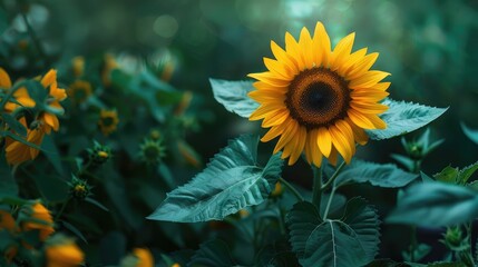 Obraz premium Greeting Card and Banner Design for Social Media or Educational Purpose of National Sunflower Day Background
