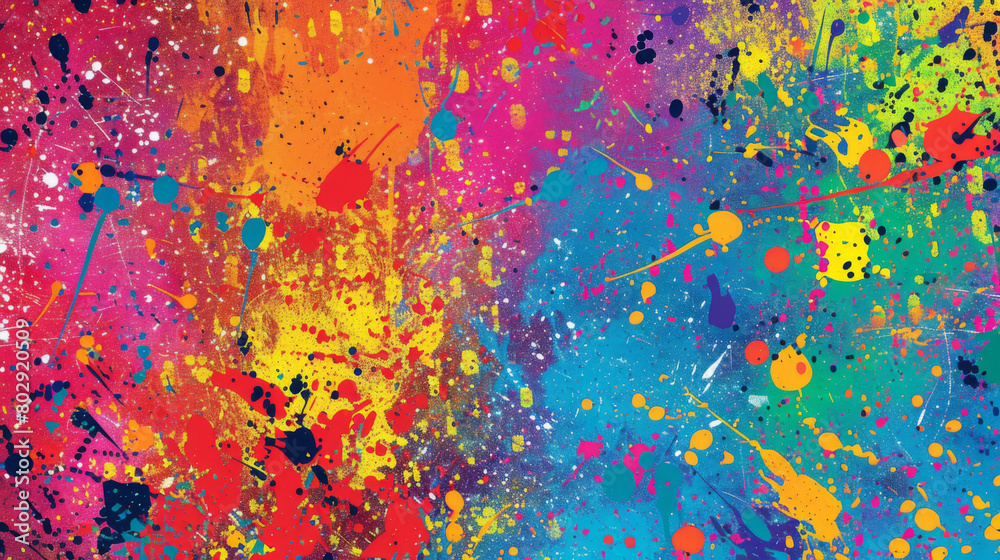 Poster dynamic abstract background with vibrant color splashes for creative designs
