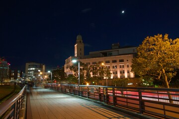 Fototapeta premium 横浜みなとみらい夜景 ヨルノヨ ライトアップ