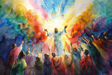 Ascension of Jesus from Above, the Ascension of Christ, the ascension of Jesus into heaven, a festival celebrated by Christians.