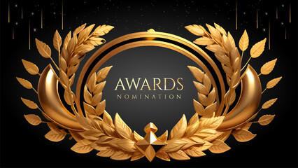 Golden Laurel Wreath Winner Award Nomination. Prestigious Recognition in Luxury 3D Design Concept and Abstract Corporate Elegance.