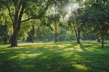 Fototapeta na wymiar 芝生の綺麗な公園